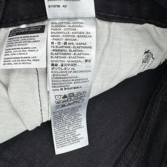 Levi's Mens Black 505 Straight Leg Denim Jeans Dark Wash Mid Rise NWT 36x32 - Picture 9 of 11